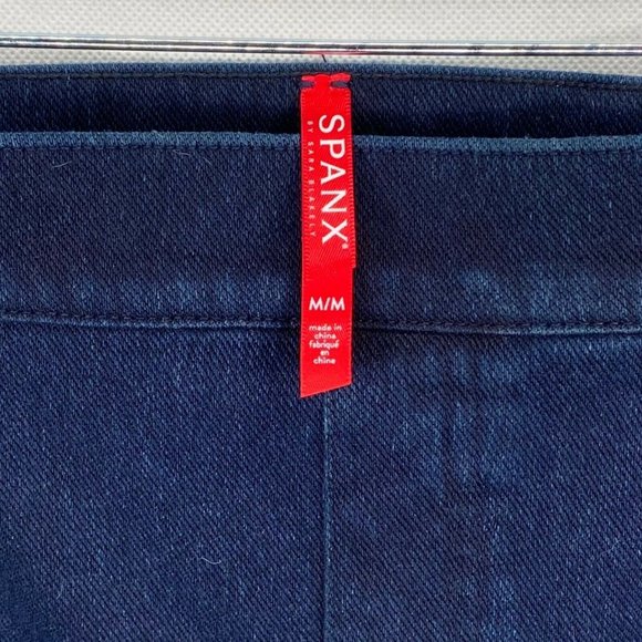 SPANX Jean-ish Ankle Leggings High Rise Dark Wash - Picture 4 of 6